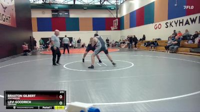 215 lbs Quarterfinal - Braxton Gilbert, Southridge vs Levi Goodrich, Century