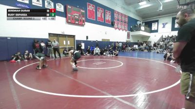 108 lbs Champ. Round 2 - Jeremiah Duran, Rough House vs Rudy Esparza, Hesperia Wrestling