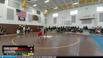 155 lbs Quarterfinal - Jayten Spees, Powell Middle School vs Allen Schooner, Riverton Middle School