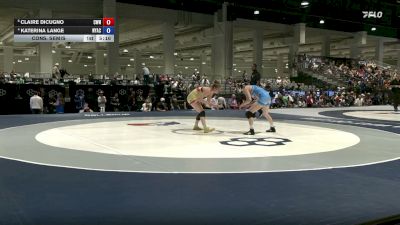 62 kg Cons. Semis - Claire DiCugno, Cardinal WC/Nyac vs Katerina Lange, Nyac