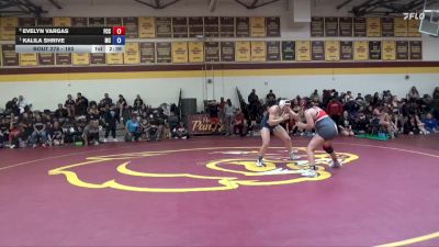 180 lbs 1st Place Match - Kalila Shrive, Menlo College vs Evelyn Vargas, Fresno City College