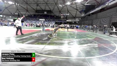 59 lbs 1st Place Match - Jacques Finley, Inland Northwest Wrestling Training Center vs Bear Holloway, Mat Demon Wrestling Club