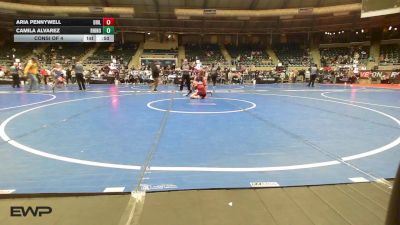 112 lbs Consi Of 4 - Aria Pennywell, Driller Wrestling Club vs Camila Alvarez, Rhino Wrestling