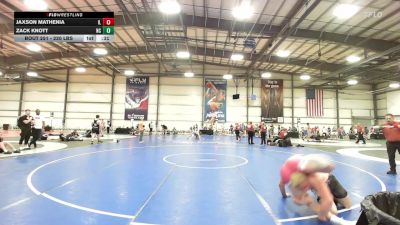 220 lbs Consi Of 8 #2 - Jaxson Mathenia, IL vs Zack Knott, NC