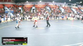 70 lbs Champ. Round 1 - Rowen Cannon, Miron vs Weston Gruppen, Michigan Premier