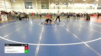 111 lbs Round Of 16 - Nicholas Uhrig, Iron Faith WC vs Lincoln Montgomery, Smitty's Wrestling Barn