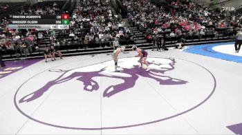 6A 132 lbs Quarterfinal - Bridger Olsen, Syracuse vs Tristen Roberts, Lehi