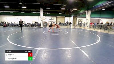 120 lbs Consi Of 64 #1 - Jadyn Wren, CA vs Gage Spurgeon, IA