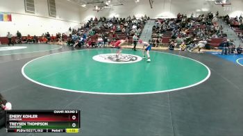 106 lbs Champ. Round 2 - Treysen Thompson, Shoshoni vs Emery Kohler, Evanston