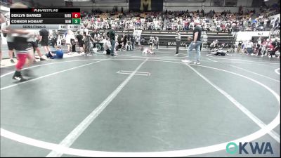 110 lbs Semifinal - Deklyn Barnes, Harrah Little League Wrestling vs Connor Hobart, Team Nomad