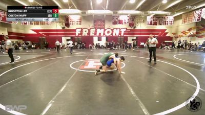 113 lbs Cons. Round 2 - Colton Huff, Leigh vs Kingston Lee, Clovis