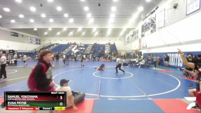 150 lbs Semifinal - Evan Payne, Peterson Grapplers vs Samuel Yokoyama, Los Alamitos High School