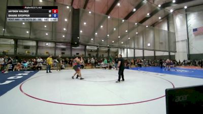 16U Boys GR - 165 lbs Cons. Round 4 - Jayden Valdez, UT vs Shane Stoffer, OR