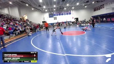 67 lbs Champ. Round 1 - Dominic Brower, Windy City Wrestlers vs Paxton Eppel, High Plains Thunder Wrestling