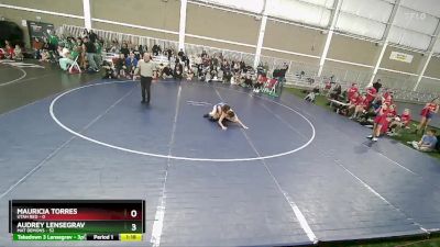 102 lbs Round 1 (4 Team) - Audrey Lensegrav, Mat Demons vs Mauricia Torres, Utah Red