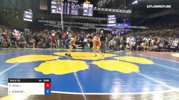 100 lbs Rnd Of 32 - Cameron Hines, Connecticut vs Lauden Edwards, Illinois