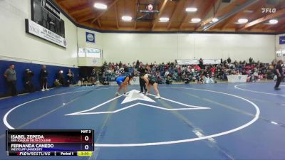 207 lbs Quarterfinal - Isabel Zepeda, San Joaquin Delta College vs Fernanda Canedo, Westcliff University