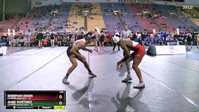 174 lbs Semis & 3rd Wb (16 Team) - Gabe Martinez, Campbellsville (Ky.) vs Sherman Dixon, Cumberlands (Ky.)