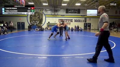 285 lbs 2nd Place Match - Will Clausen, Benton Community vs Lakyr Peska, South Tama County