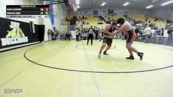 195 lbs Consi Of 4 - Dain Gower, Tahlequah Wrestling Club vs Drake Gibe, Jay Junior High