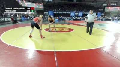 Boys 2A 144 lbs 7th Place Match - Armoni Zuniga-Mendez, Othello vs Lewis Allen, W. F. West