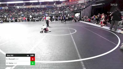 92 lbs Quarterfinal - Colton Russell, Wentzville Wrestling Federation vs Dylan Saba, Unaffiliated