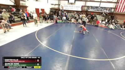 46 lbs Quarterfinal - Quincee Hone, Iron County Wrestling Academy vs Sawyer Ellis, Sanpete Girls Wrestling Club