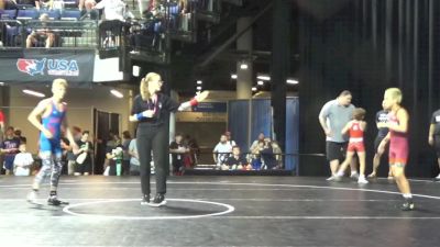 84 lbs Cons. Semis - Wyatt Melchi, The Fort Hammers Wrestling vs Alex Lobdell, Cowboy Wrestling Club