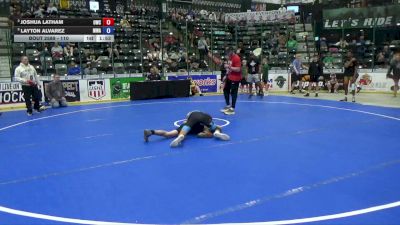 110 lbs 2nd Place Match - Joshua Latham, OWC vs Layton Alvarez, Moen Wrestling Academy