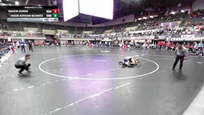 120 lbs Jakob Kothari Schmitz, Brown Deer/Mess./Shore. vs Gracin Duren, Waunakee