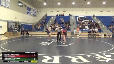 160 lbs Champ. Round 1 - Sierra Mefford, Palomar College vs Sianna Verdugo, Cerritos College