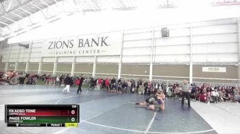 155 lbs Cons. Round 6 - Paige Fowler, Clearfield vs Fa`aoso Tone, Copper Hills