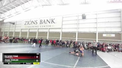 155 lbs Cons. Round 6 - Paige Fowler, Clearfield vs Fa`aoso Tone, Copper Hills