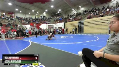 126 lbs Champ. Round 2 - Armando Munoz, Crawfordsville Athenians vs Benjamin Bush, Yorktown Wrestling Club