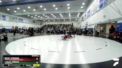 102 lbs Semifinal - Ricky Coronel, Inland Elite Wrestling Club vs Logan Arenas, Lancers WC