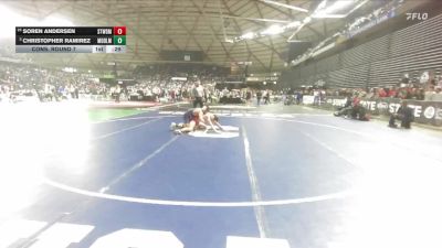 Boys 3A 144 lbs Cons. Round 7 - Christopher Ramirez, Meadowdale vs Soren Andersen, Stanwood