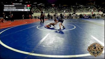 61 lbs Consi Of 4 - Isaiah Brown, Elgin Wrestling vs Creed Williams, Harrah Little League Wrestling