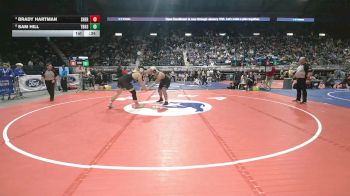 4A-285 lbs 5th Place Match - Sam Hill, Thunder Basin High School vs Brady Hartman, Sheridan