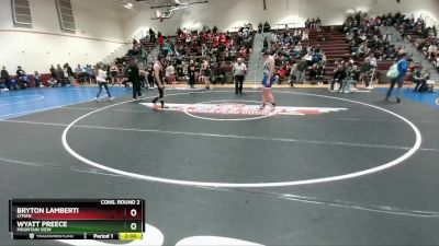 215 lbs Cons. Round 2 - Wyatt Preece, Mountain View vs Bryton Lamberti, Lyman