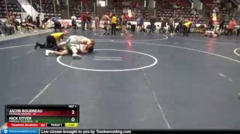 145 lbs Round 1 (6 Team) - Jacob Boudreau, Michigan Raiders vs Nick Stiver, Portage Pounders