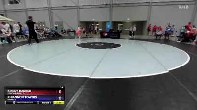 100 lbs Placement Matches (8 Team) - Kinley Harker, Missouri Red vs Rhiannon Towers, Utah