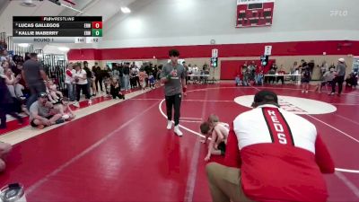 57-62 lbs Round 1 - Kallie Maberry, Eaton Reds WC vs Lucas Gallegos, Eaton Reds WC