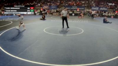 D 1 285 lbs Champ. Round 1 - Gage Brown, St. Paul`s vs Carl Hernandez, Airline