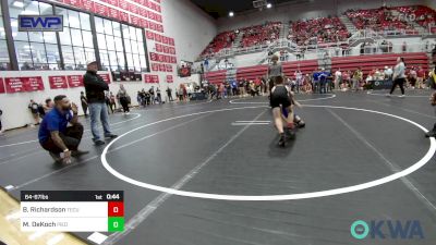 64-67 lbs Semifinal - Braxton Richardson, Tecumseh Youth Wrestling vs Miles DeKoch, Piedmont