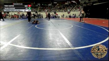40 lbs Round Of 16 - Trek Castor, Woodward Youth Wrestling vs Talen Cooper, Shawnee Takedown Club