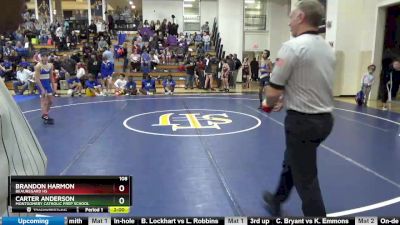 108 lbs Champ. Round 1 - Carter Anderson, Montgomery Catholic Prep School vs Brandon Harmon, Beauregard HS