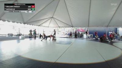144 lbs Cons. Round 2 - Nathan Le, Hillcrest High School Wrestlin vs William Creech, Laguna Hills High School