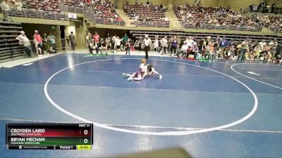 66 lbs Cons. Round 2 - Croyden Laird, Southern Utah Elite vs Bryan Mecham, Cougars Wrestling