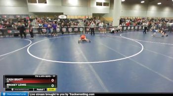 77 lbs 7th Place Match - Cash Bratt, OK vs Brodey Lewis, WI