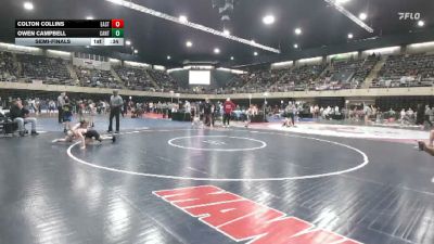 80 lbs Semifinal - Colton Collins, East Greenwich Township vs Owen Campbell, Canton